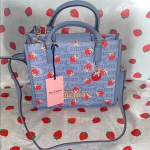 Juicy Couture Blue Strawberry Print Women's Bag